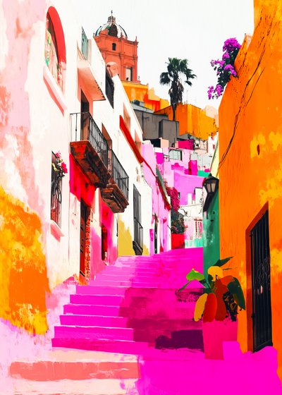 Les marches de la « Ville rose » aux couleurs vives - Justyna Jaszke