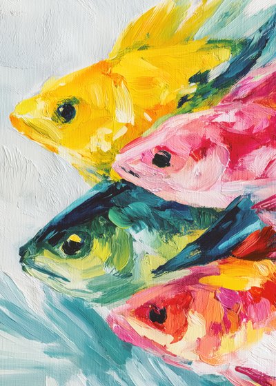 Poisson nageant avec vivacité - Justyna Jaszke