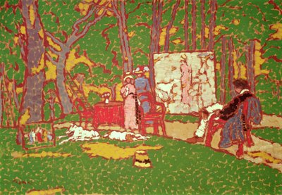 Peindre Lazarine et Anella dans le parc. Il fait chaud - József Rippl Rónai