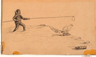 Chasse au lagopède avec une longue perche et un nœud coulant - Kaarale Andreassen