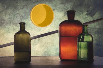 Nature morte aux bouteilles colorées - Kádár István