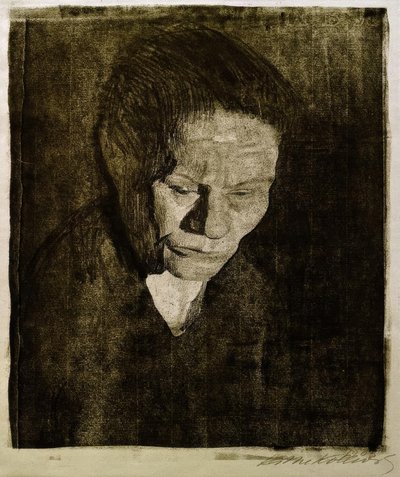 Tête de femme baissée - Käthe Kollwitz