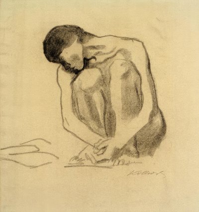 Femme accroupie nue - Käthe Kollwitz