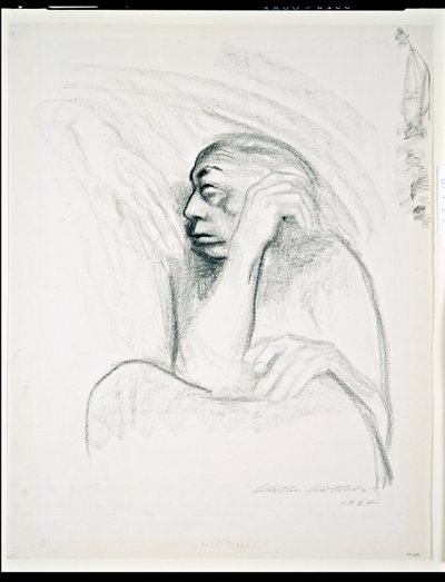 Autoportrait avec la main de la mort, 1924 - Käthe Kollwitz
