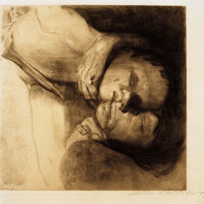 Mort, femme et enfant - Käthe Kollwitz