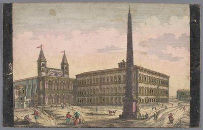 Vue de la Piazza di San Giovanni in Laterano à Rome - Kaiserlich Franziskische Akademie