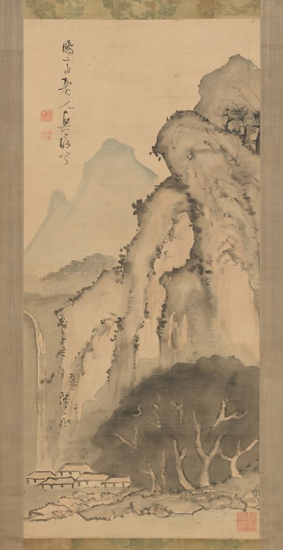 Paysage avec Cascade - Kameda Bosai