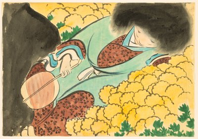 Fleurs de Cent Mondes (Momoyogusa) : Garçon chrysanthème (Kikujidō) - Kamisaka Sekka