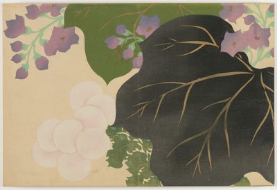 Fleurs de cent mondes : Chrysanthème et Paulownia - Kamisaka Sekka