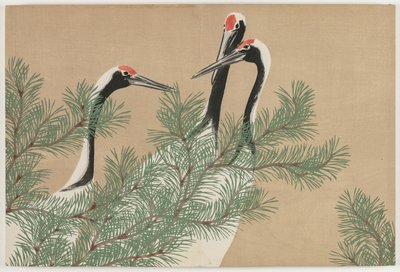 Fleurs de Cent Mondes (Momoyogusa) : Grues - Kamisaka Sekka