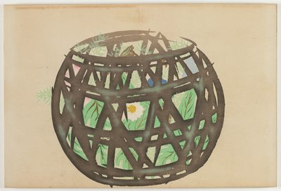 Fleurs de Cent Mondes (Momoyogusa) : Panier de Fleurs - Kamisaka Sekka