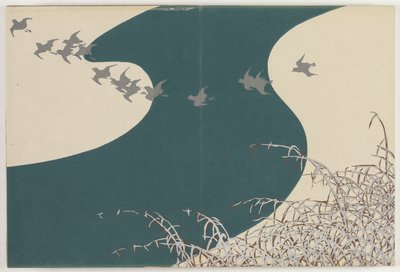Fleurs de cent mondes : Rivière en hiver - Kamisaka Sekka