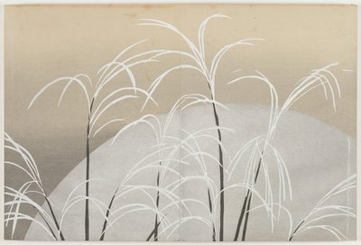 Fleurs de Cent Mondes (Momoyogusa) : Herbe Susuki au Clair de Lune - Kamisaka Sekka