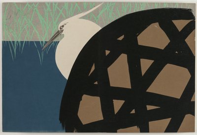 Fleurs de Cent Mondes (Momoyogusa) : Héron Blanc - Kamisaka Sekka