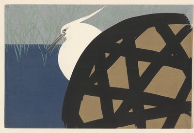 Héron blanc - Kamisaka Sekka