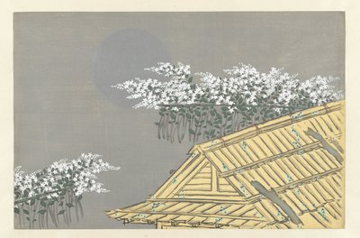 Fleurs blanches près de la maison (série Fleurs de cent mondes) - Kamisaka Sekka
