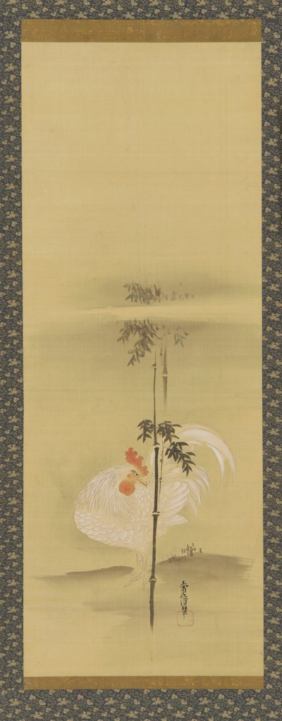 Coq et bambou, période Edo - Kanô Yôboku Tsunenobu