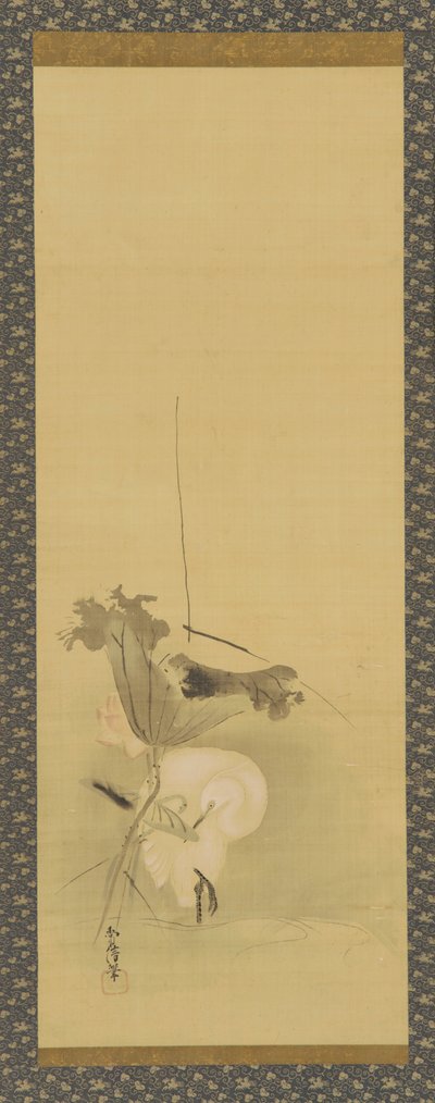Héron et lotus, période Edo - Kanô Yôboku Tsunenobu