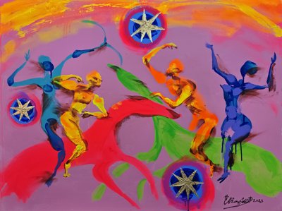 Danse abstraite colorée - Kanat Ibragimov