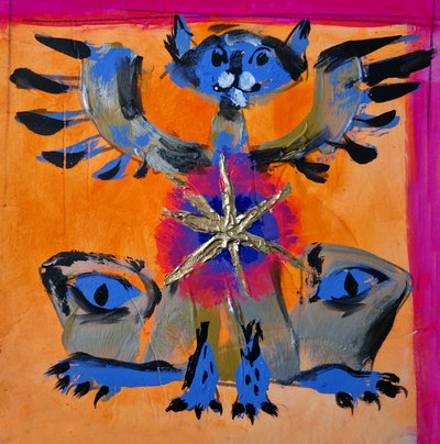 Le chat bleu mythique, gardien - Kanat Ibragimov