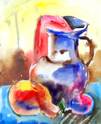 Composition de nature morte aux couleurs vives - Kanat Ibragimov
