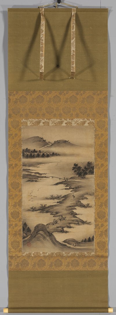 Paysages saisonniers : Automne, milieu à fin des années 1500 - Kano Hideyori