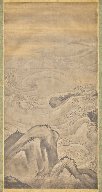 Roches et vagues - Kano Motonobu