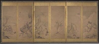 Patriarches bouddhistes, taoïstes et confucéens - Kano Sanraku