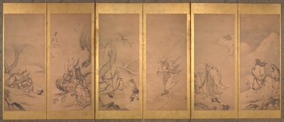 Patriarches bouddhistes, taoïstes et confucéens - Kano Sanraku