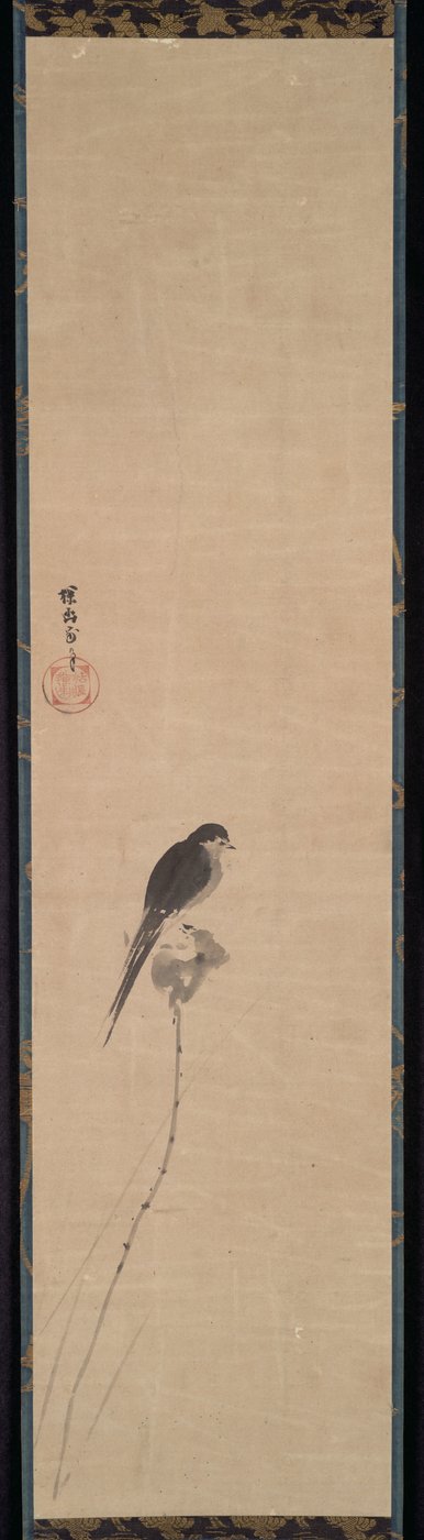 Oiseau sur un bourgeon de lotus, 1600s - Kanō Tan’yū