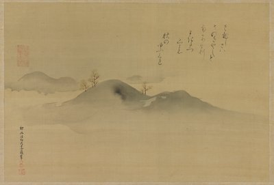 Conifères sur des collines lointaines, période Edo, 1665 - Kanō Tan’yū