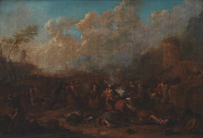 Escarmouche de cavalerie à une forteresse - Karel Breydel