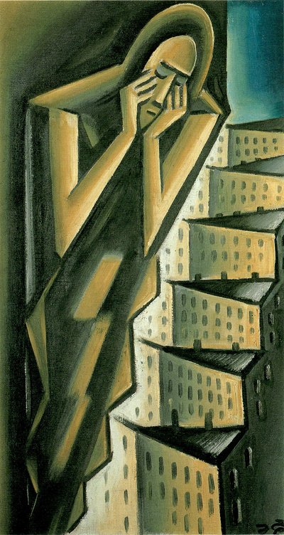 Femme au-dessus de la ville, vers 1917-1920 - Karel Capek