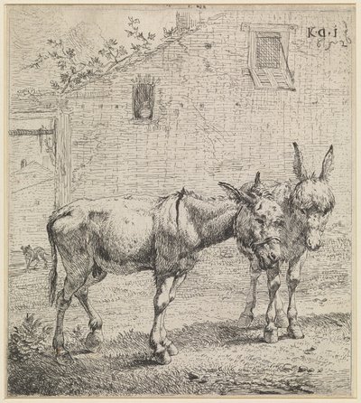 Les deux ânes - Karel Dujardin