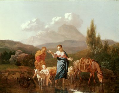 Sainte famille au ruisseau - Karel Dujardin