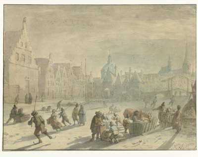 Galgewater à Leyde avec divertissement sur glace - Karel Slabbaert