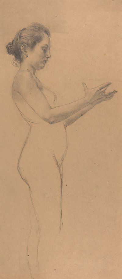 Femme nue avec un plateau - Karel Vitezslav Masek