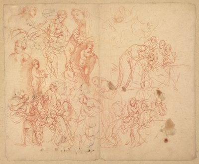 Études de figures (recto) ; Études de figures (verso) - Karel Škréta
