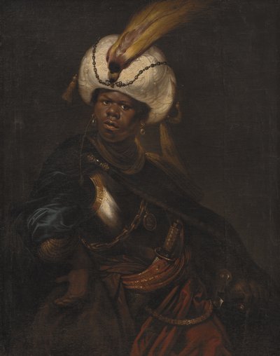 Un homme portant un turban et une armure - Karel van III Mander