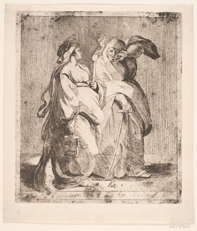 Judith avec sa servante - Karel van III Mander