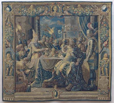Cléopâtre divertit Antoine, c.1640 - Karel van II (workshop of) Mander