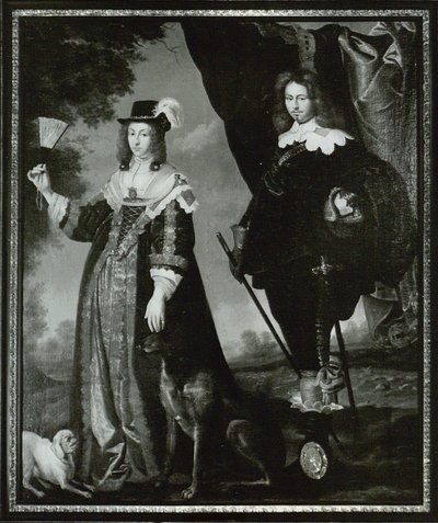Leonora Christina, comtesse Ulfeldt 1621-1698 et Valdemar Christian de Schleswig-Holstein 1622-1656 - Karel van Mander III