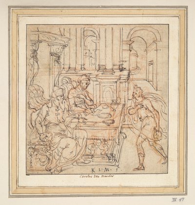 Le Fils prodigue prenant congé de ses parents - Karel van Mander I