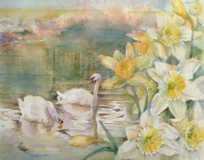 Cygnes à Hurst - Karen Armitage