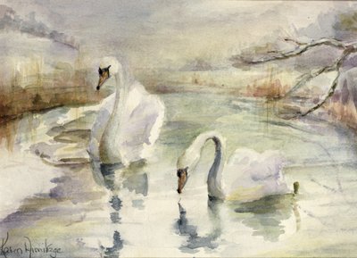 Cygnes en hiver - Karen Armitage