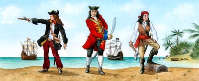 Anne Bonny, John Calico Jack Rackam et Mary Read, pirates du XVIIIe siècle - Karen Humpage