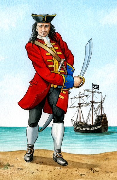 John Calico Jack Rackham, 1680-1720, capitaine pirate anglais - Karen Humpage