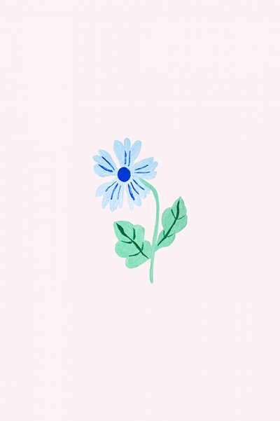Fleur bleue délicate - Karen Menzenbach