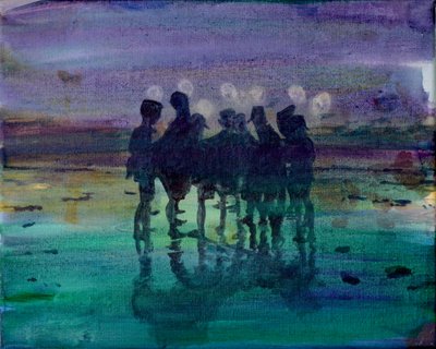 Reflet des silhouettes au crépuscule - Karin Bos