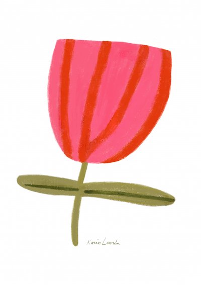 Fleur rose moderne - Karin Lauria